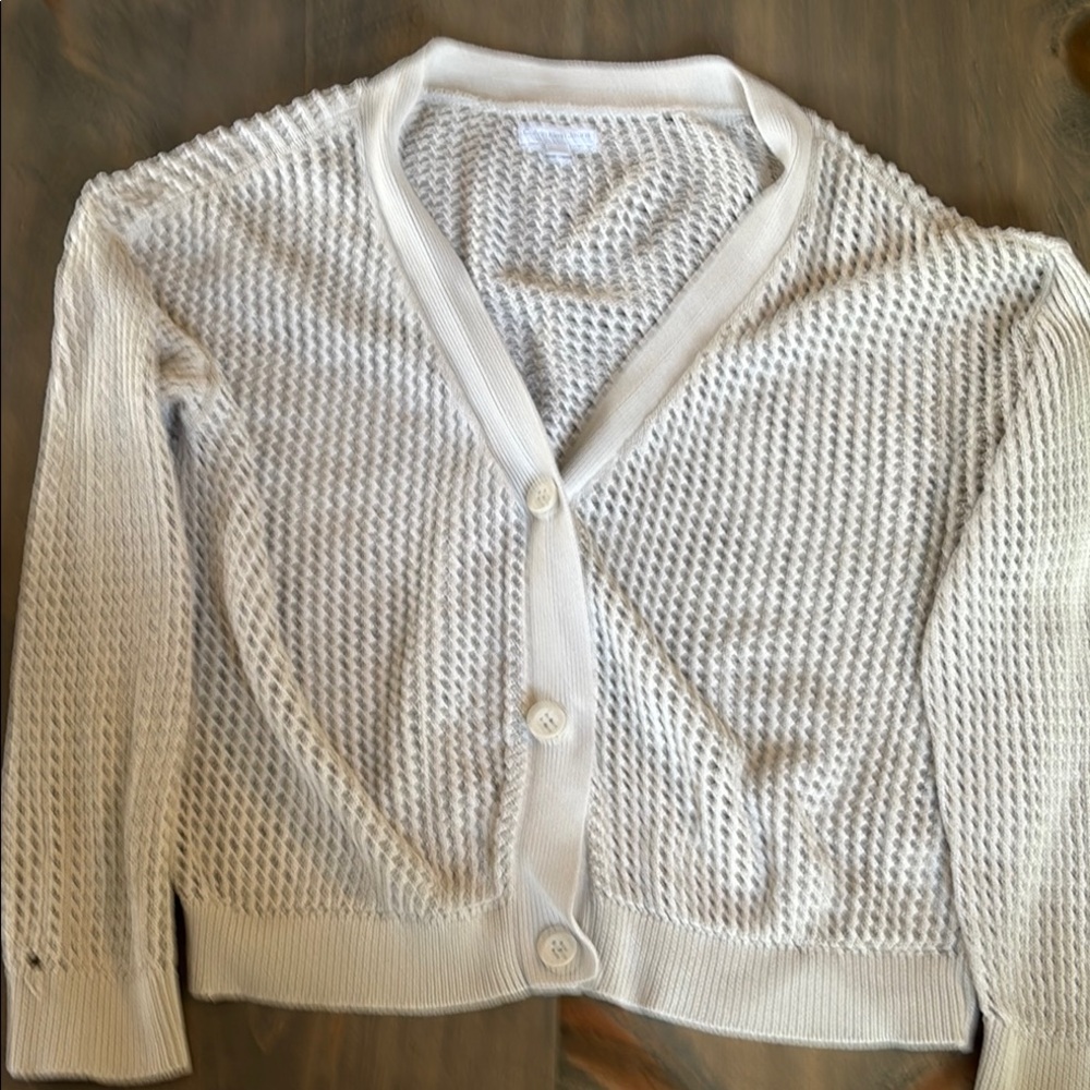 Women'sCalvin Klein  beige  Knit Cardigan Sweater